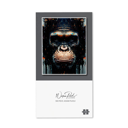 Gorilla Face Splashart Jigsaw Puzzle