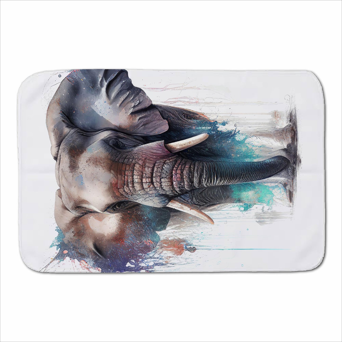 Elephant Splashart Sherpa Blanket