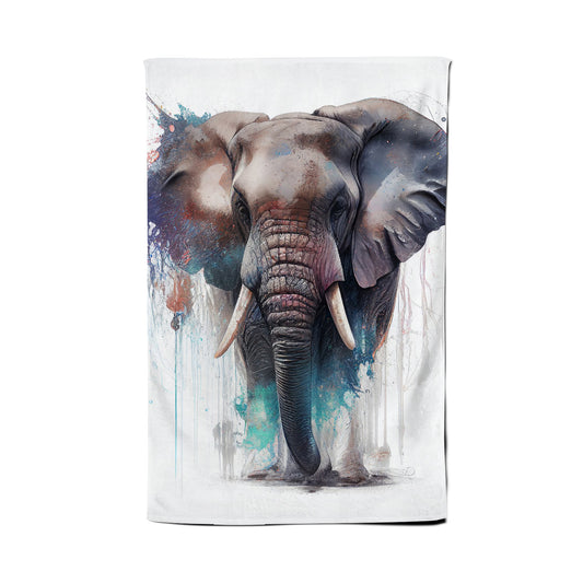 Elephant Splashart Tea Towel