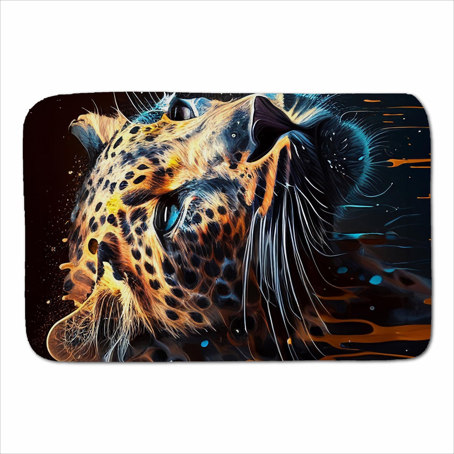 Leapoard Face Splashart, Dark Background Sherpa Blanket
