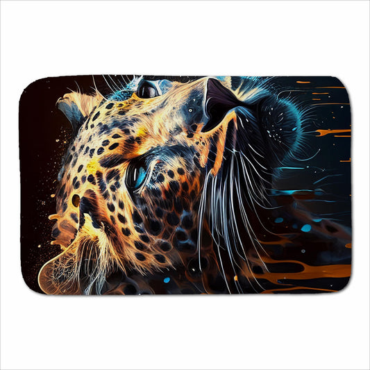 Leapoard Face Splashart, Dark Background Sherpa Blanket