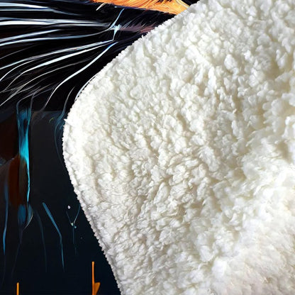 Leapoard Face Splashart, Dark Background Sherpa Blanket