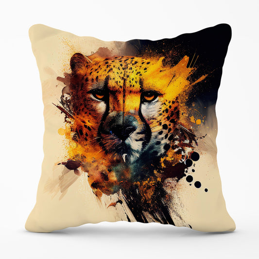 Cheetah Face Splashart Cushions