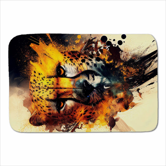 Cheetah Face Splashart Sherpa Blanket