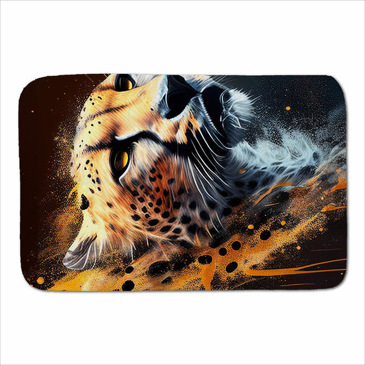 Cheetah Face Splashart Dark Background Sherpa Blanket