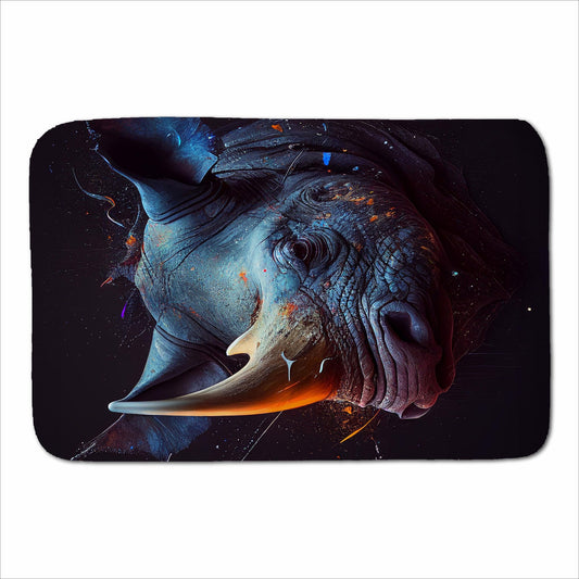 Rhino Face Splashart Sherpa Blanket
