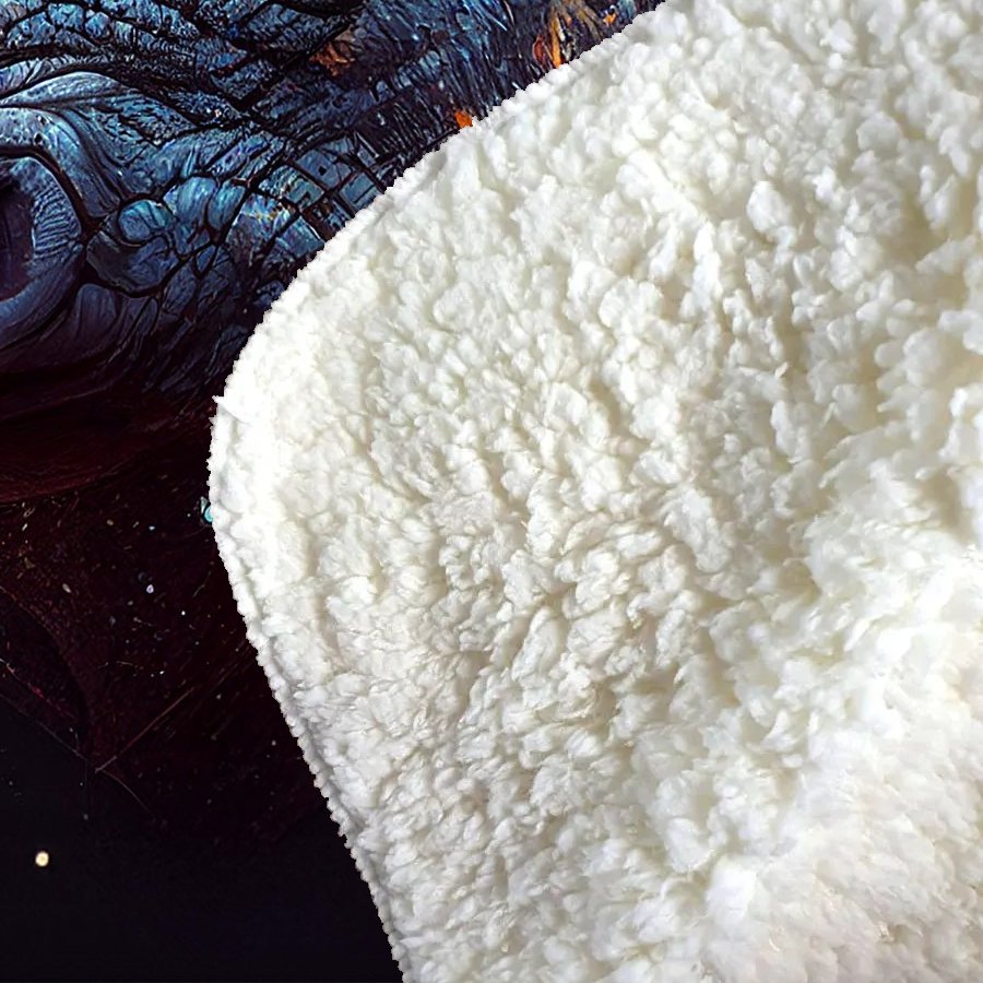 Rhino Face Splashart Sherpa Blanket