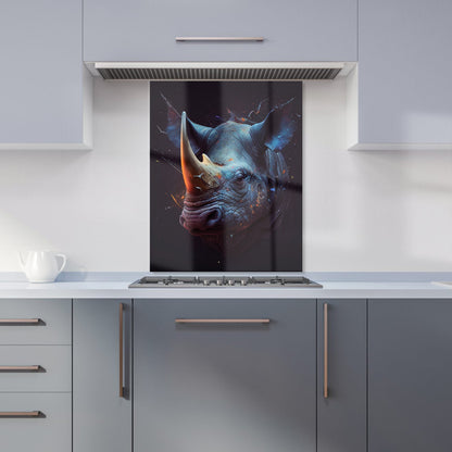 Rhino Face Splashart Kitchen Splashback