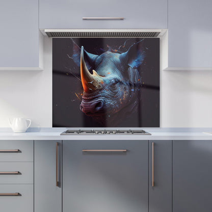 Rhino Face Splashart Kitchen Splashback