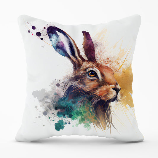 Hare Close Up Splashart Cushions