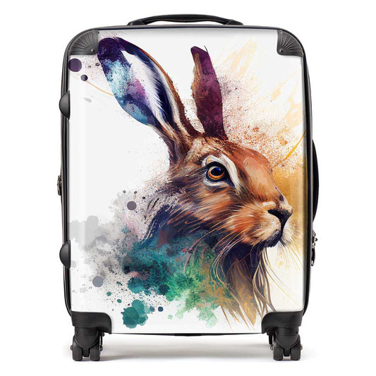 Hare Close Up Splashart Suitcase