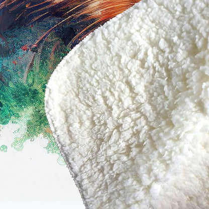 Hare Close Up Splashart Sherpa Blanket