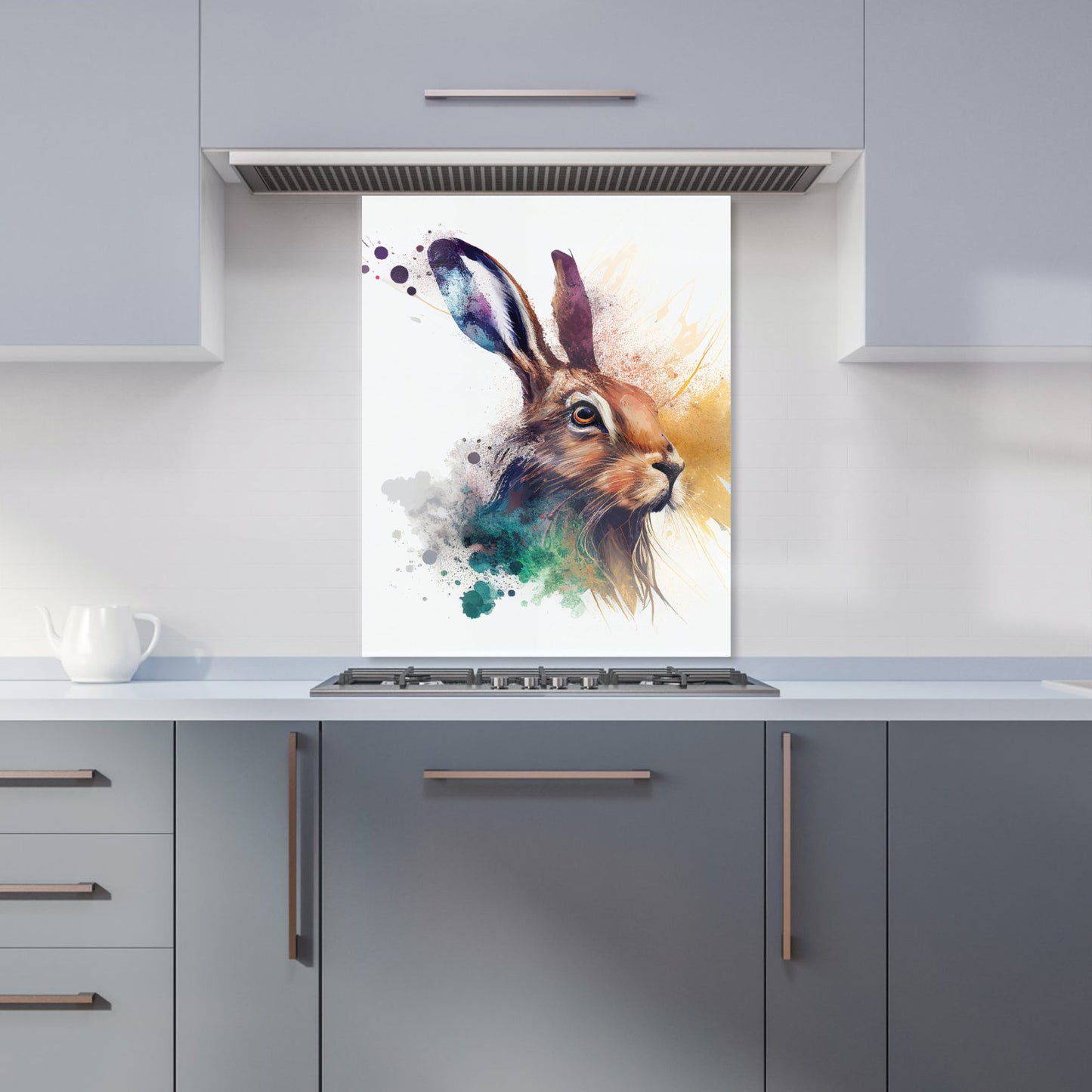 Hare Close Up Splashart Kitchen Splashback