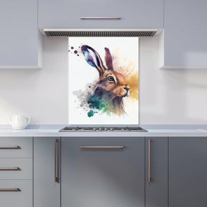 Hare Close Up Splashart Kitchen Splashback