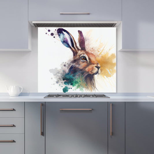 Hare Close Up Splashart Kitchen Splashback