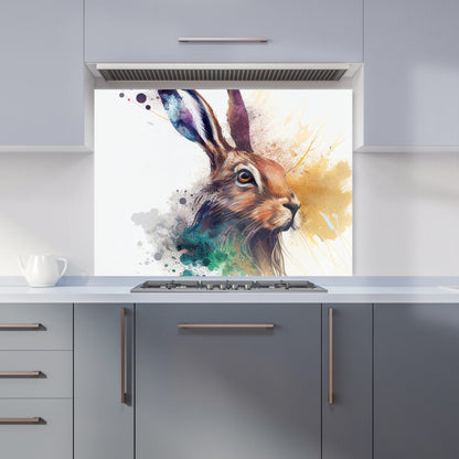 Hare Close Up Splashart Kitchen Splashback