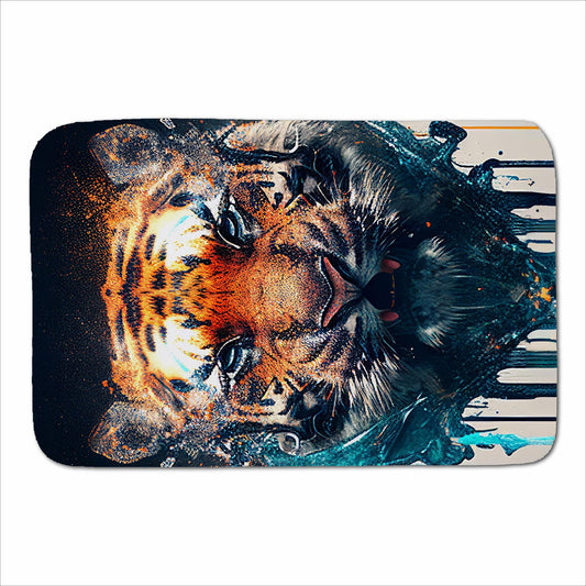 Tiger Face Splashart Sherpa Blanket