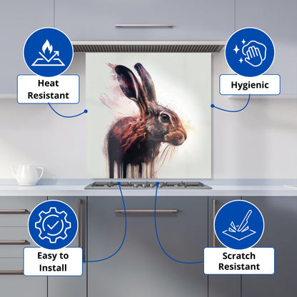 Hare Face Splashart Kitchen Splashback