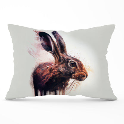 Hare Face Splashart Cushions