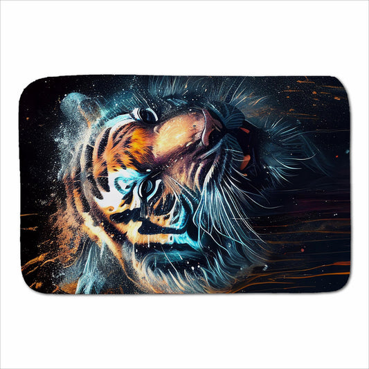 Tiger Face Splashart Dark Background Sherpa Blanket