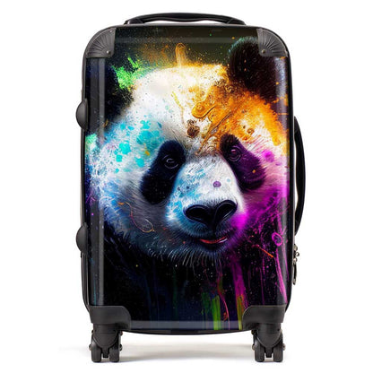 Panda Face Splashart Colourful Suitcase