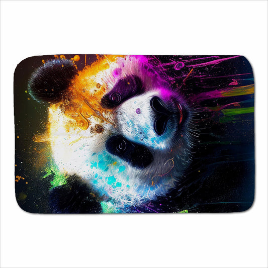 Panda Face Splashart Colourful Sherpa Blanket