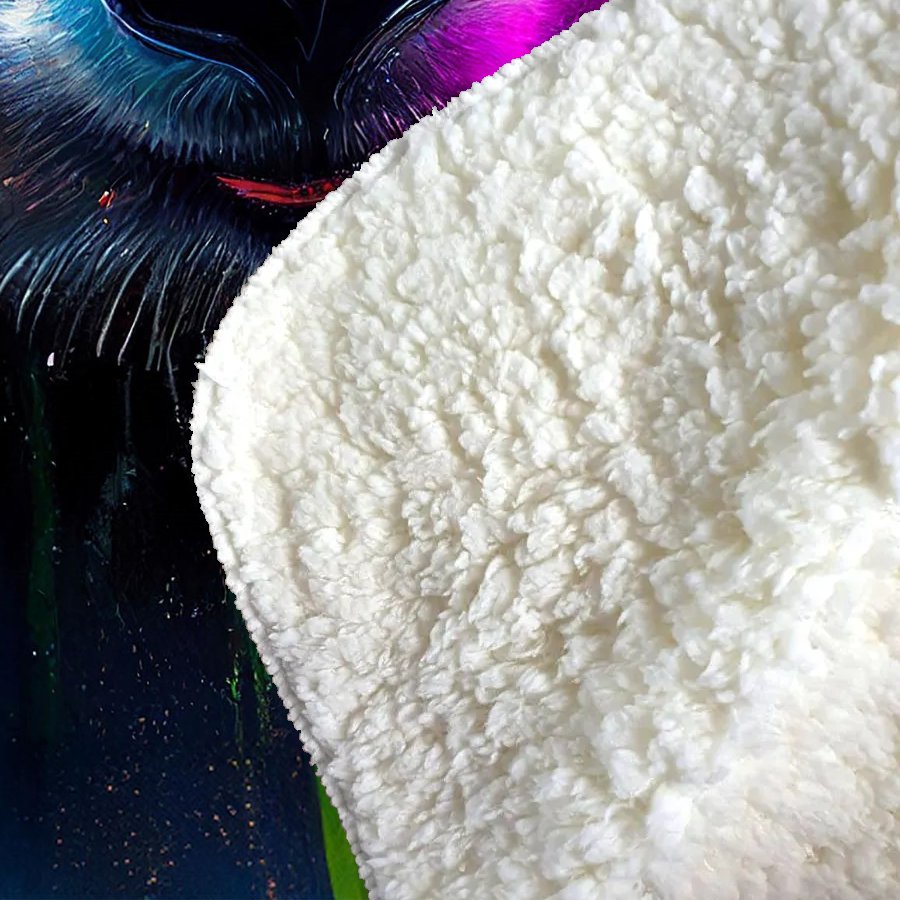 Panda Face Splashart Colourful Sherpa Blanket