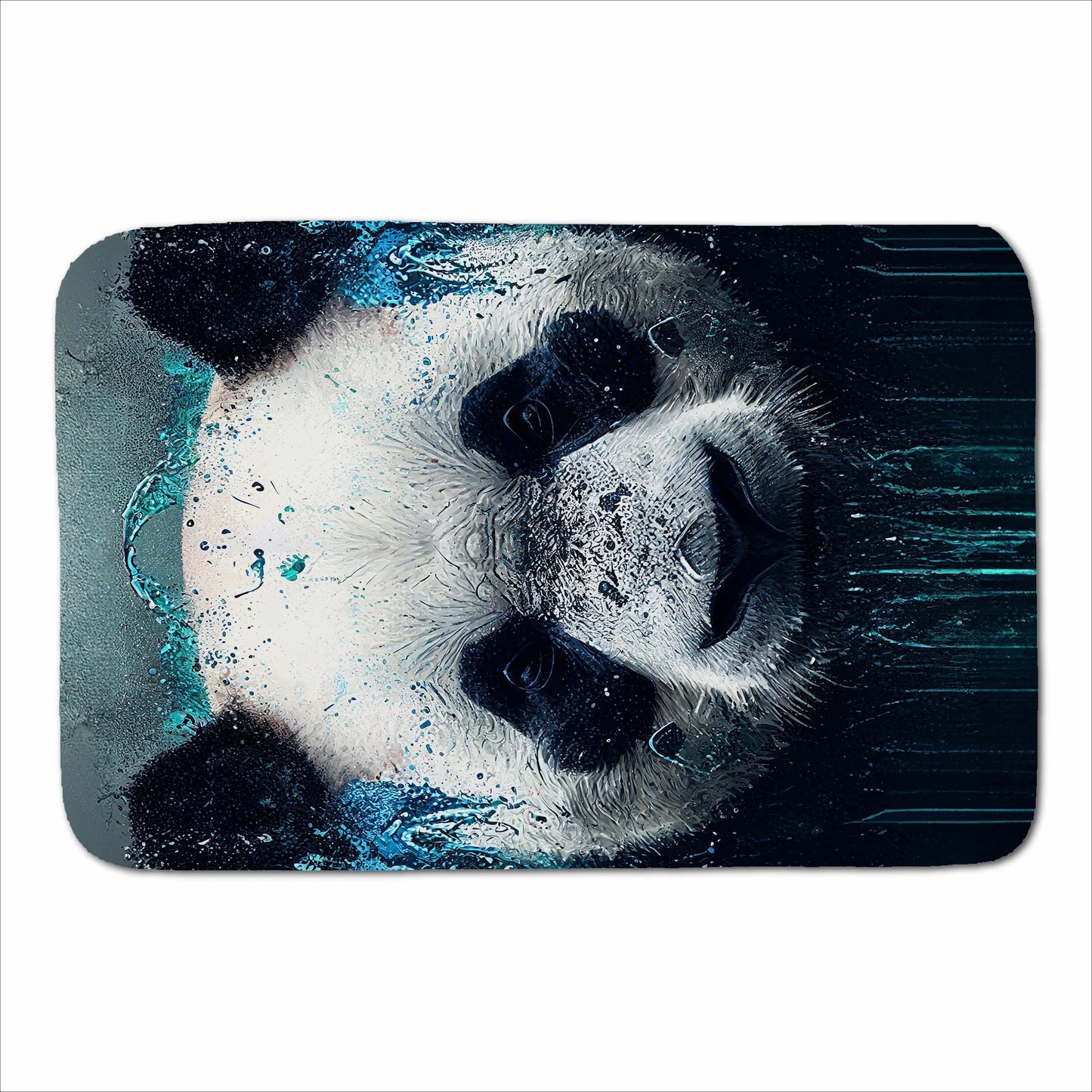 Panda Face Splashart Dark Background Sherpa Blanket