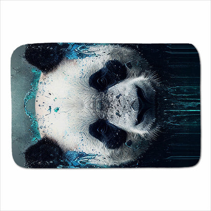 Panda Face Splashart Dark Background Sherpa Blanket