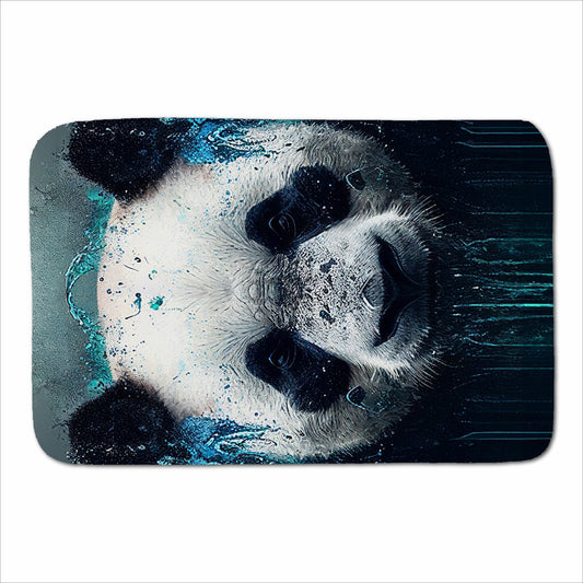 Panda Face Splashart Dark Background Sherpa Blanket