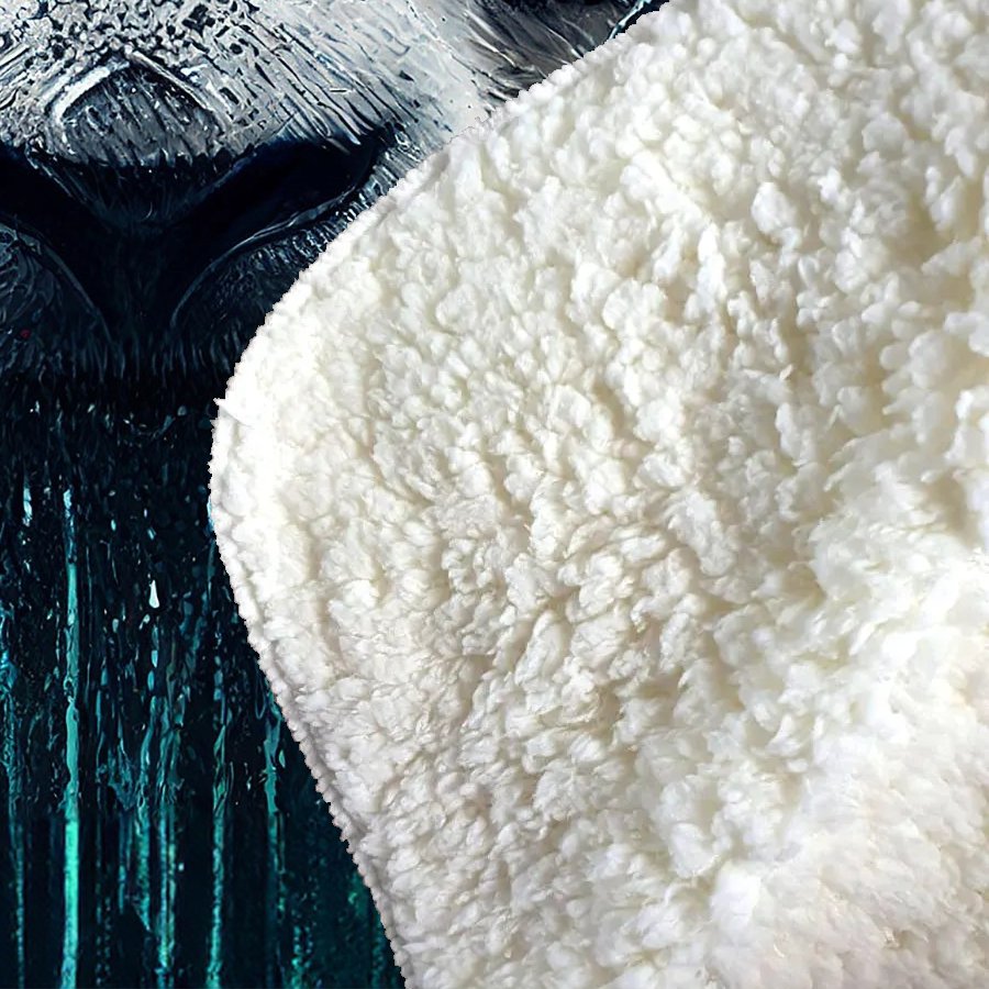Panda Face Splashart Dark Background Sherpa Blanket