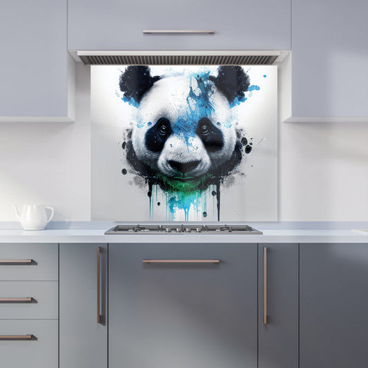 Panda Face Splashart Light Background Kitchen Splashback