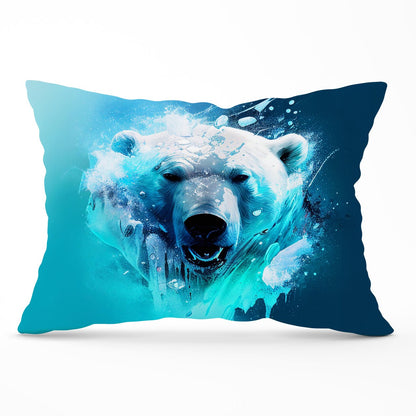 Polar Bear Face Splashart Cushions