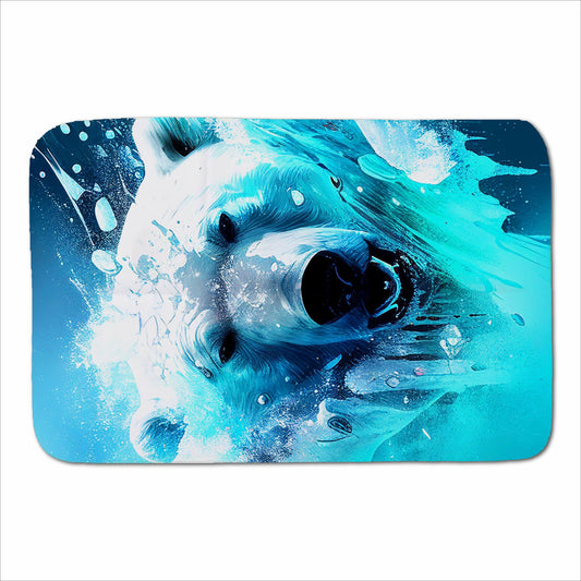 Polar Bear Face Splashart Sherpa Blanket