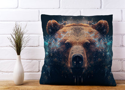 Brown Bear Face Splashart Cushions
