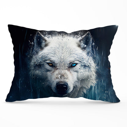 White Wolf Face Splashart Cushions