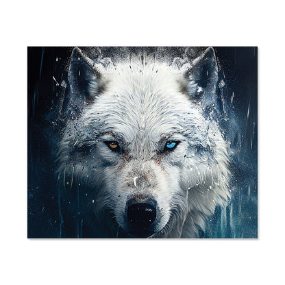 White Wolf Face Splashart Kitchen Splashback