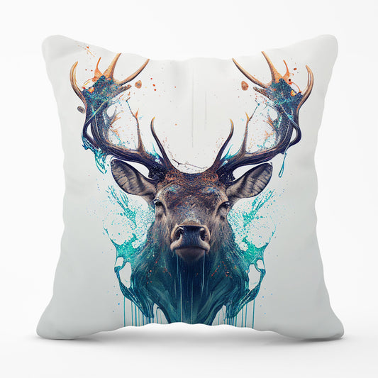 Stag Face Splashart Cushions