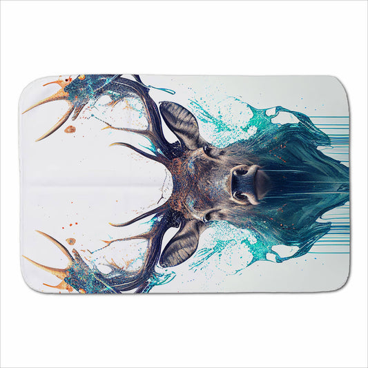 Stag Face Splashart Sherpa Blanket