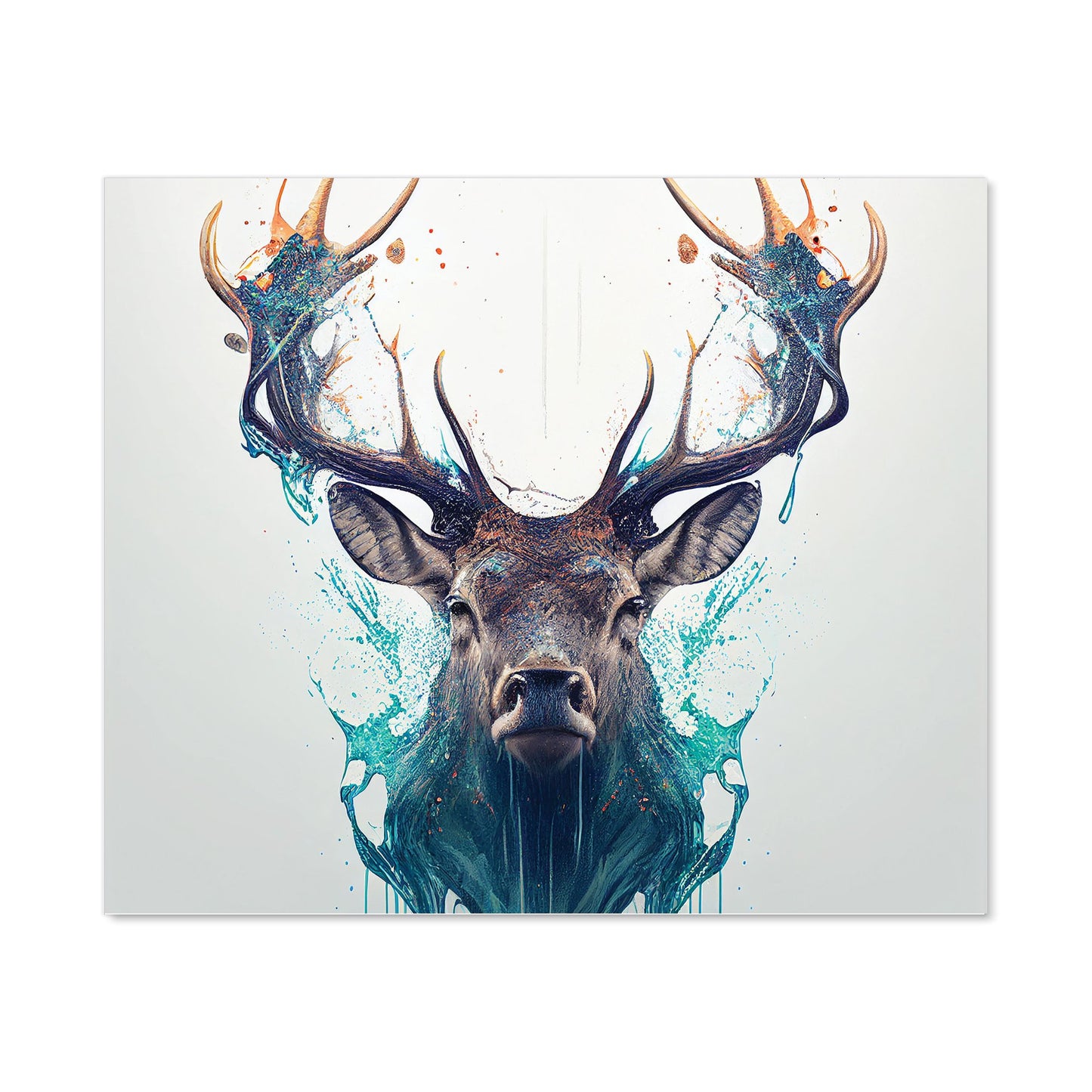 Stag Face Splashart Kitchen Splashback