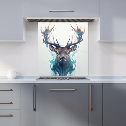 Stag Face Splashart Kitchen Splashback