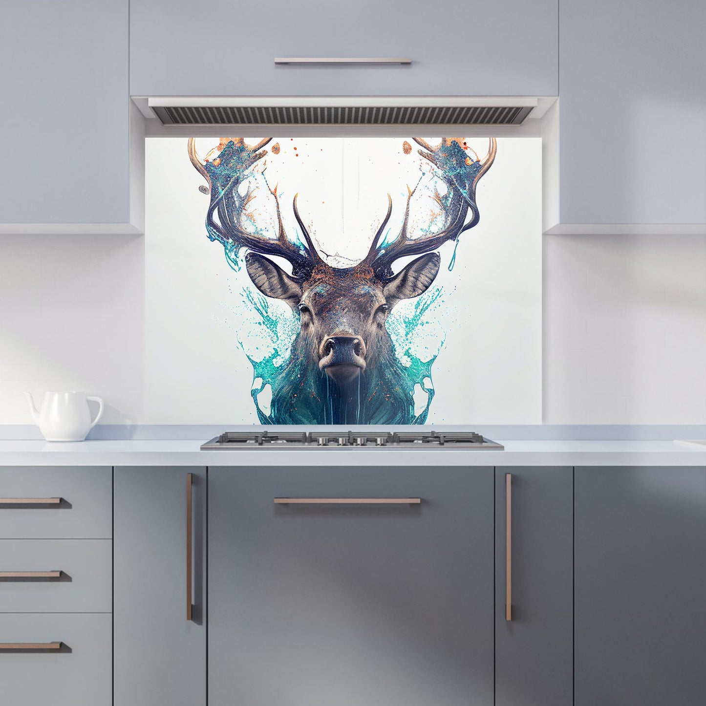 Stag Face Splashart Kitchen Splashback