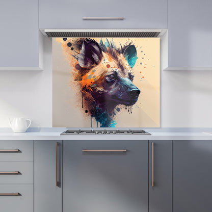 Hyena Face Splashart Light Background Kitchen Splashback