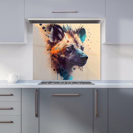 Hyena Face Splashart Light Background Kitchen Splashback