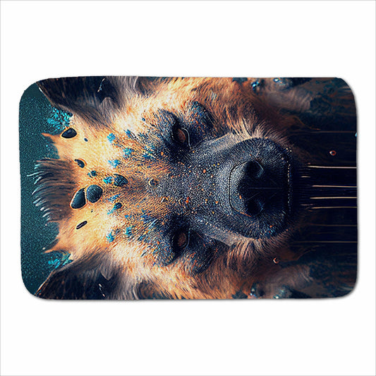 Hyena Face Splashart Dark Background Sherpa Blanket