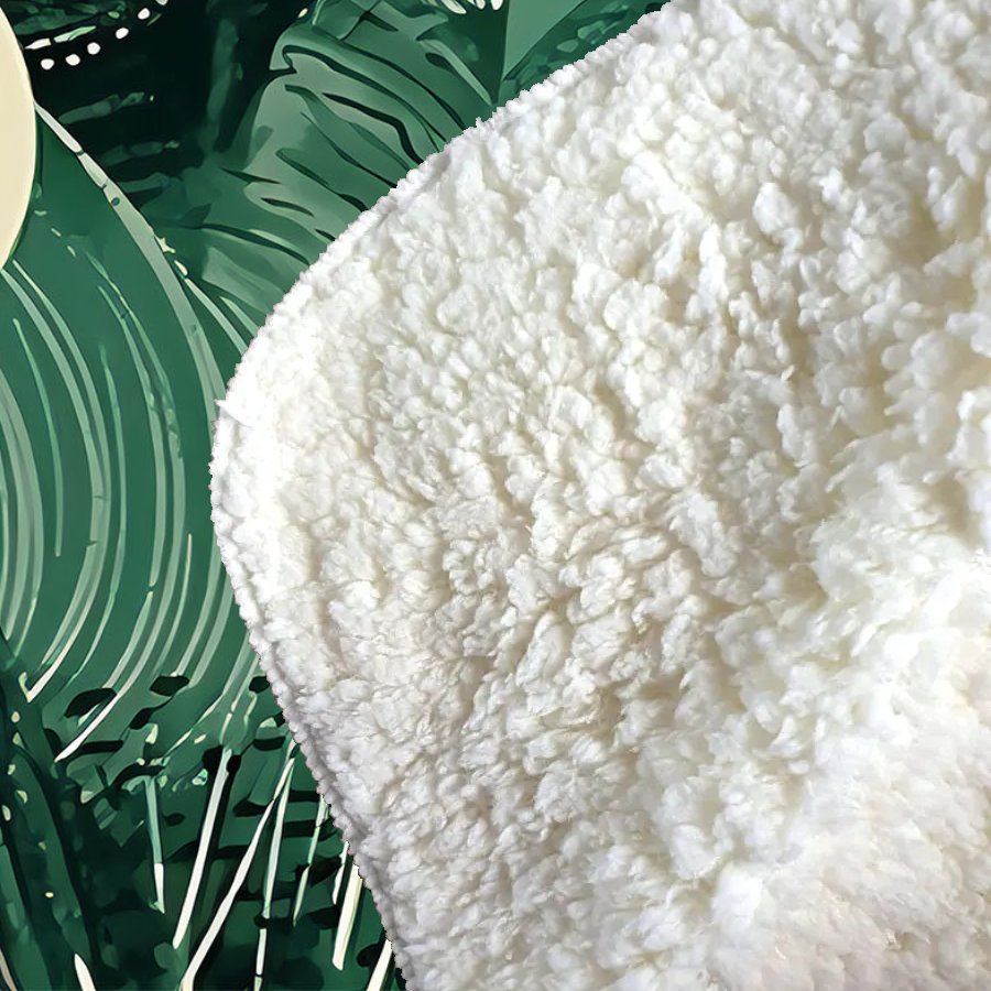 Abstract Green Moon Sherpa Blanket