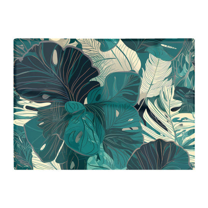 Tropical Green Leaves Glass Chopping Board