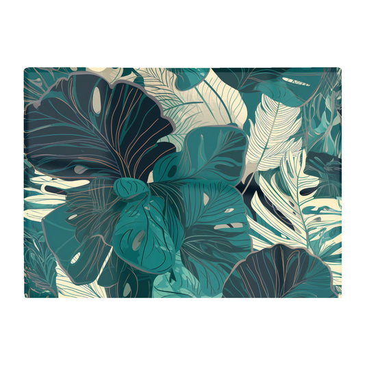 Tropical Green Leaves Glass Chopping Board