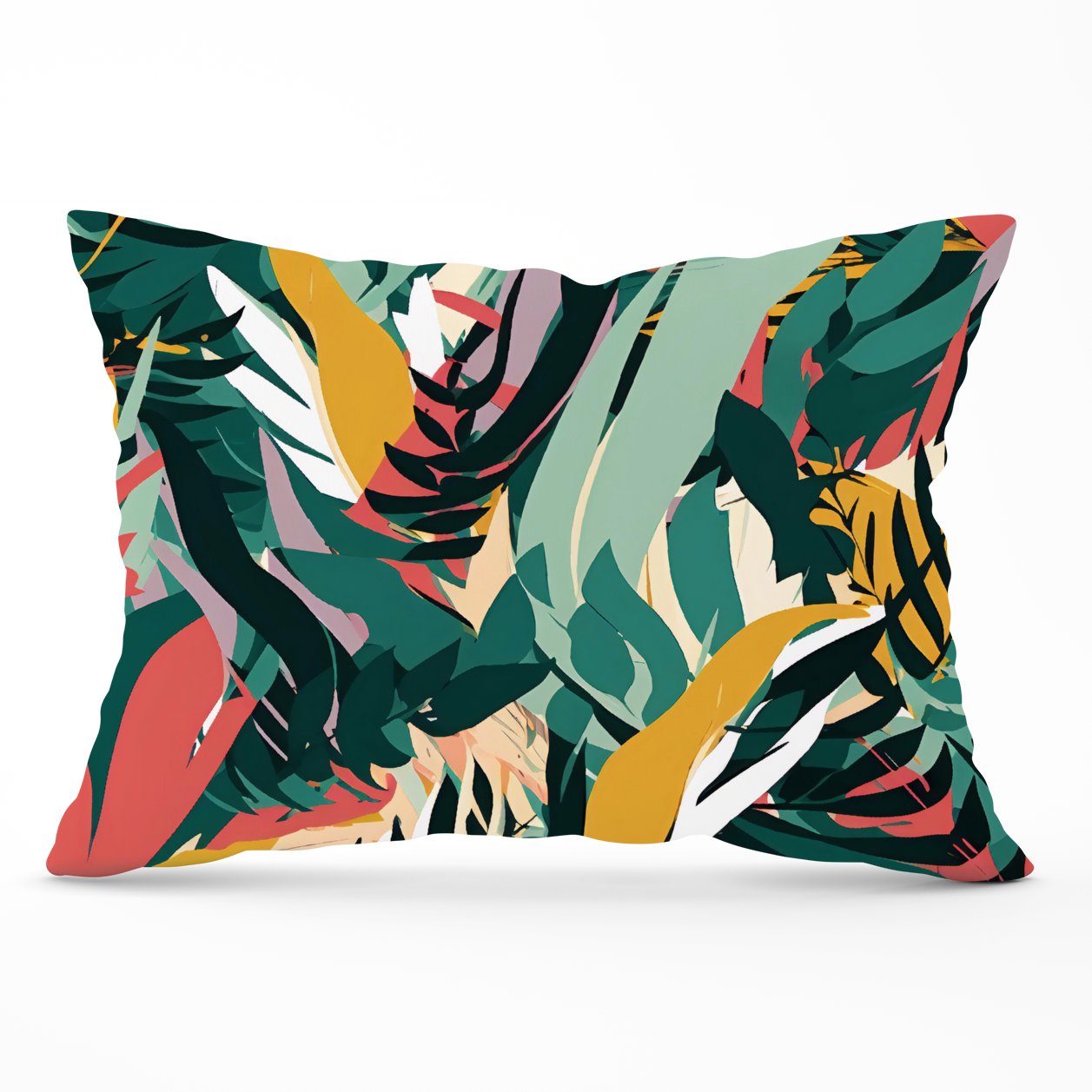 Coloured Tropical Leaves Cushions