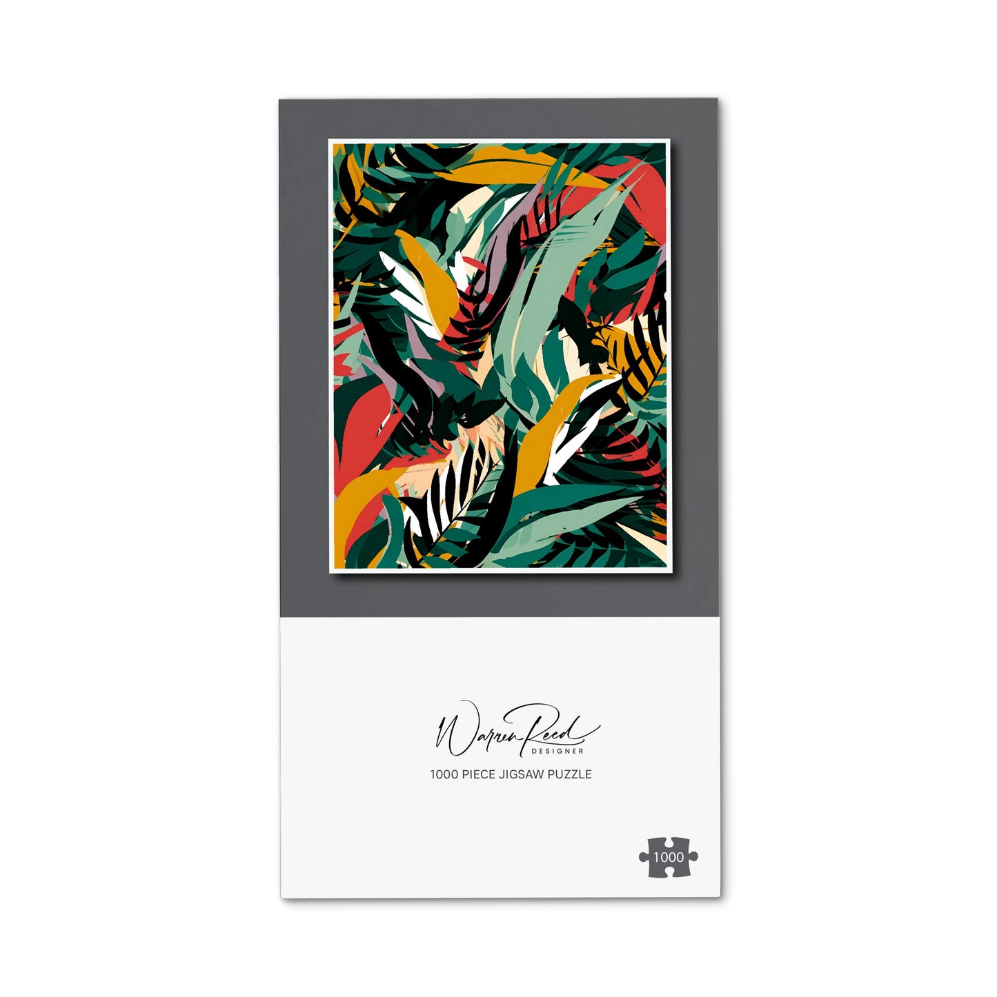 Coloured Tropical Leaves Jigsaw Puzzle